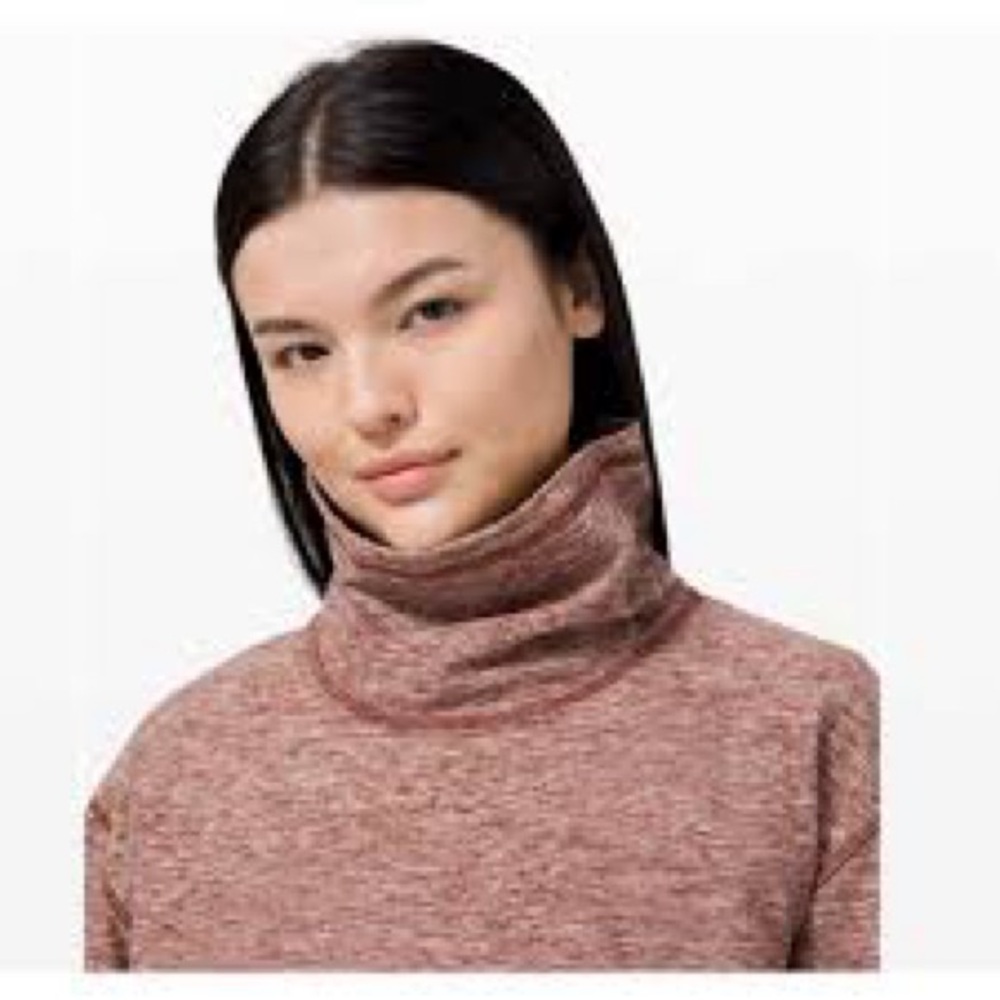 Lululemon Rulu funnel neck running pull over sz 4 Small Ready sweater red pink